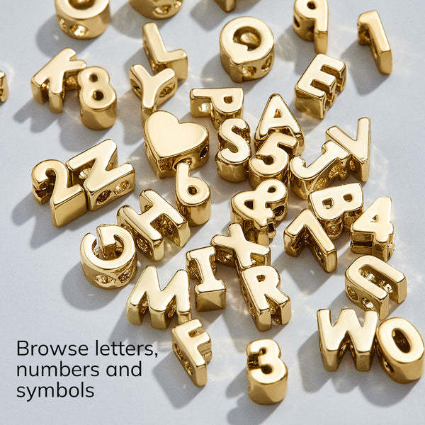 26 Letters DIY Combination Bracelet 18K Real Gold Plated Jewelry