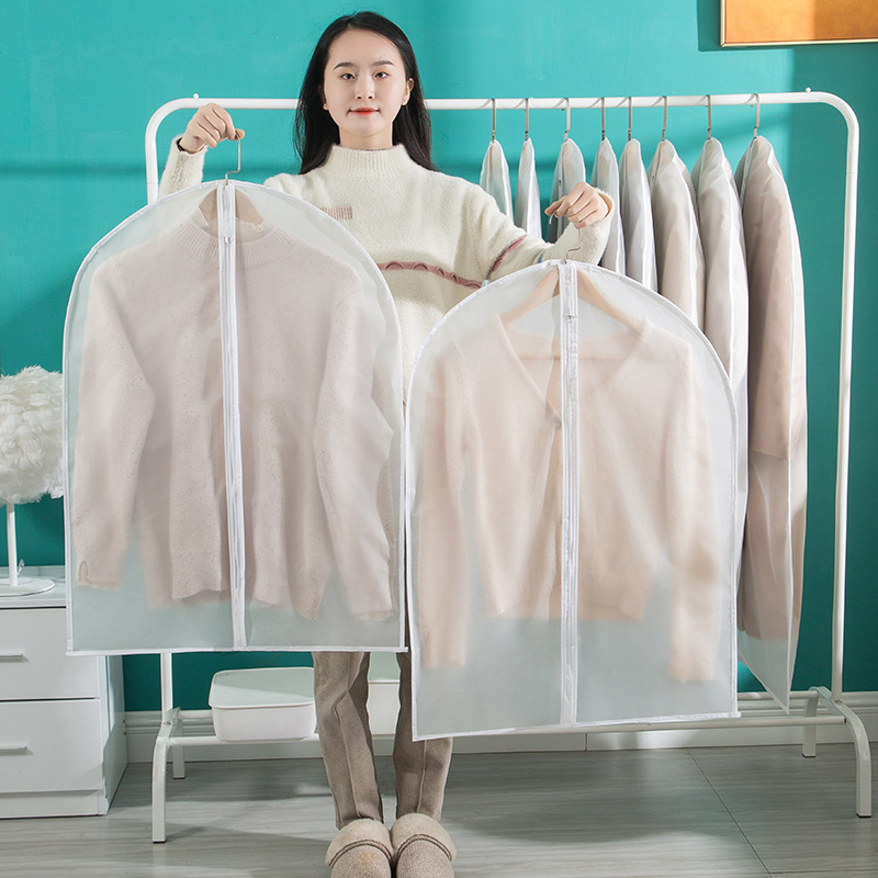 PEVA Dust Cover, Clothes Protector, Storage Suit Hanging Bag for Suits, Frosted Dustproof Cover