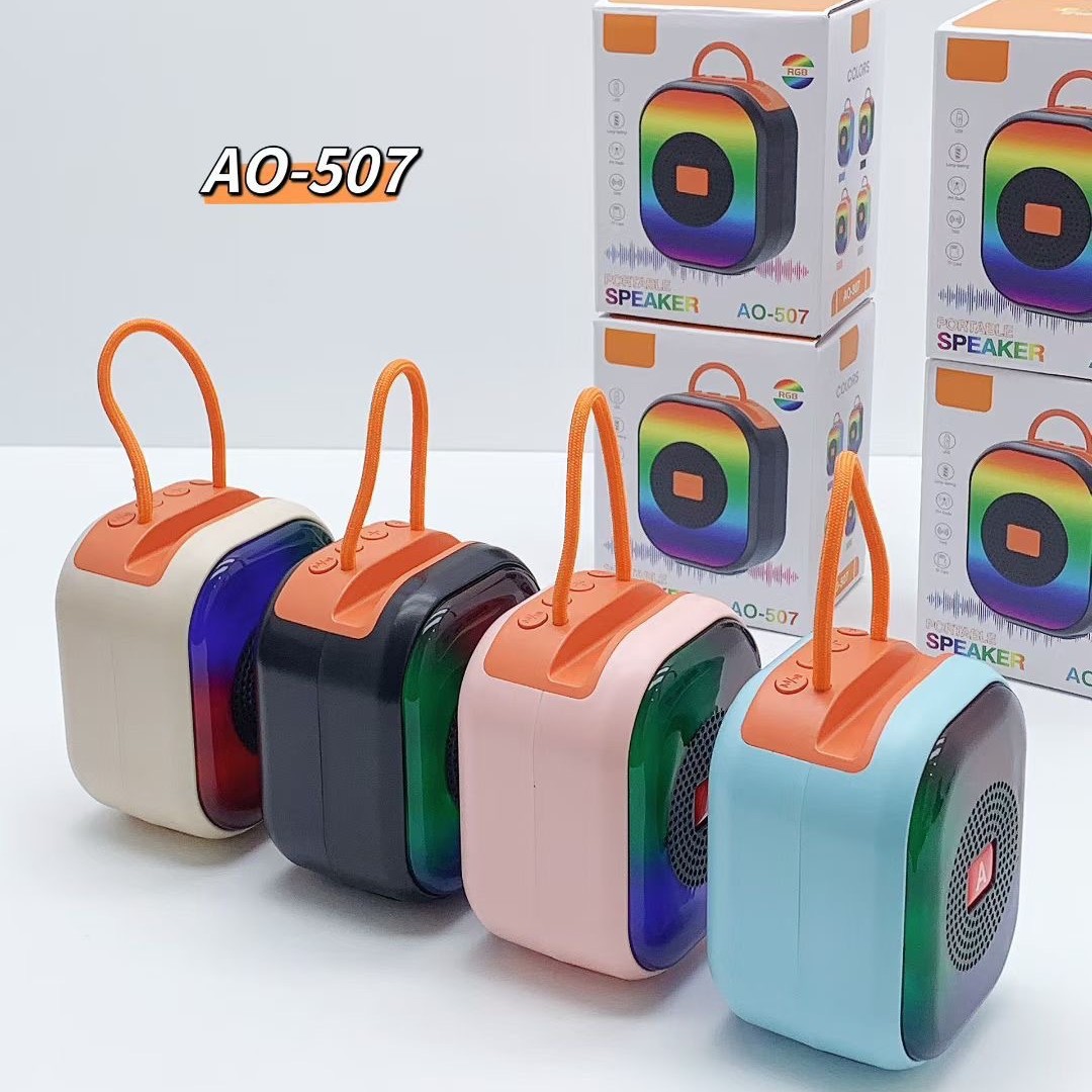 AO-507 Wireless Bluetooth Speaker Portable Outdoor Mini TWS Subwoofer RGB Light Small Speaker