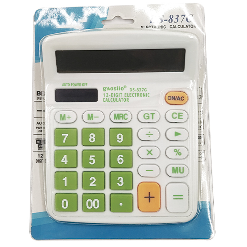 Multifunctional card calculator for office accounting, special 12-digit commercial financial portable