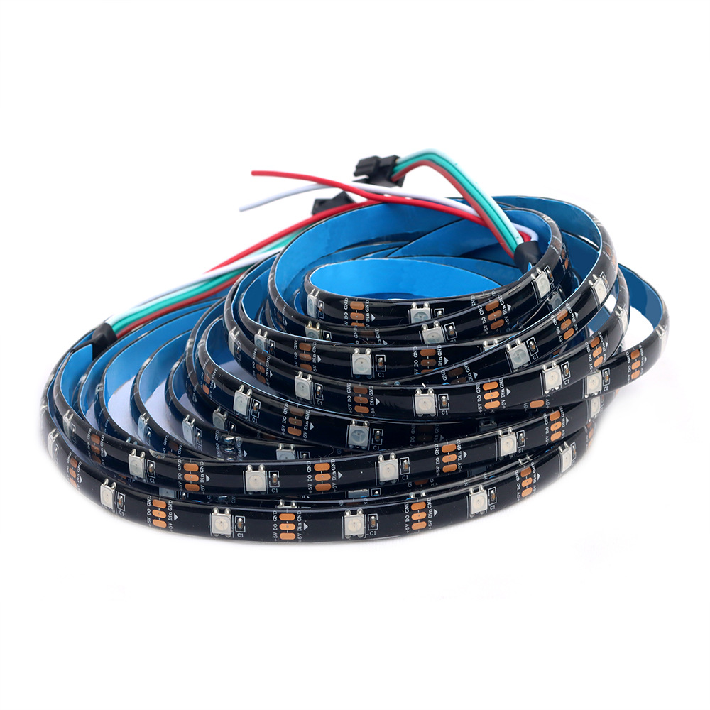 LED self-adhesive atmosphere light strip ws2812b magical color light strip 5V blackboard drip glue waterproof 30 lights running horse water flow light box