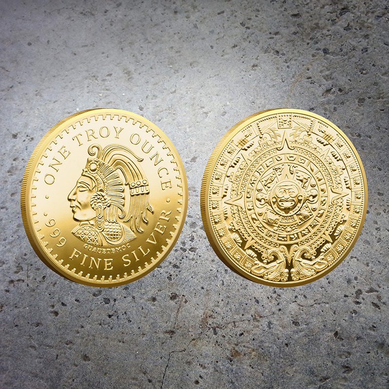 Maya Coin Commemorative Coin Pyramid Coin Mexican Craft Commemorative Medal Foreign Coin Coin Badge