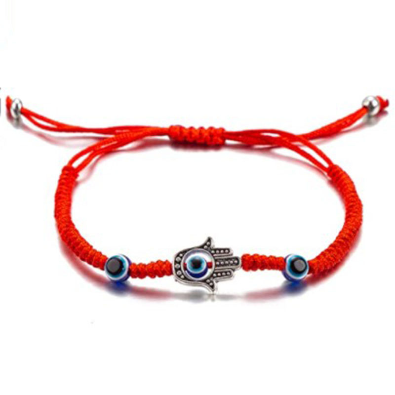 Handwoven Adjustable Evil Eye Red Rope Bracelet Turkish Eye Handmade