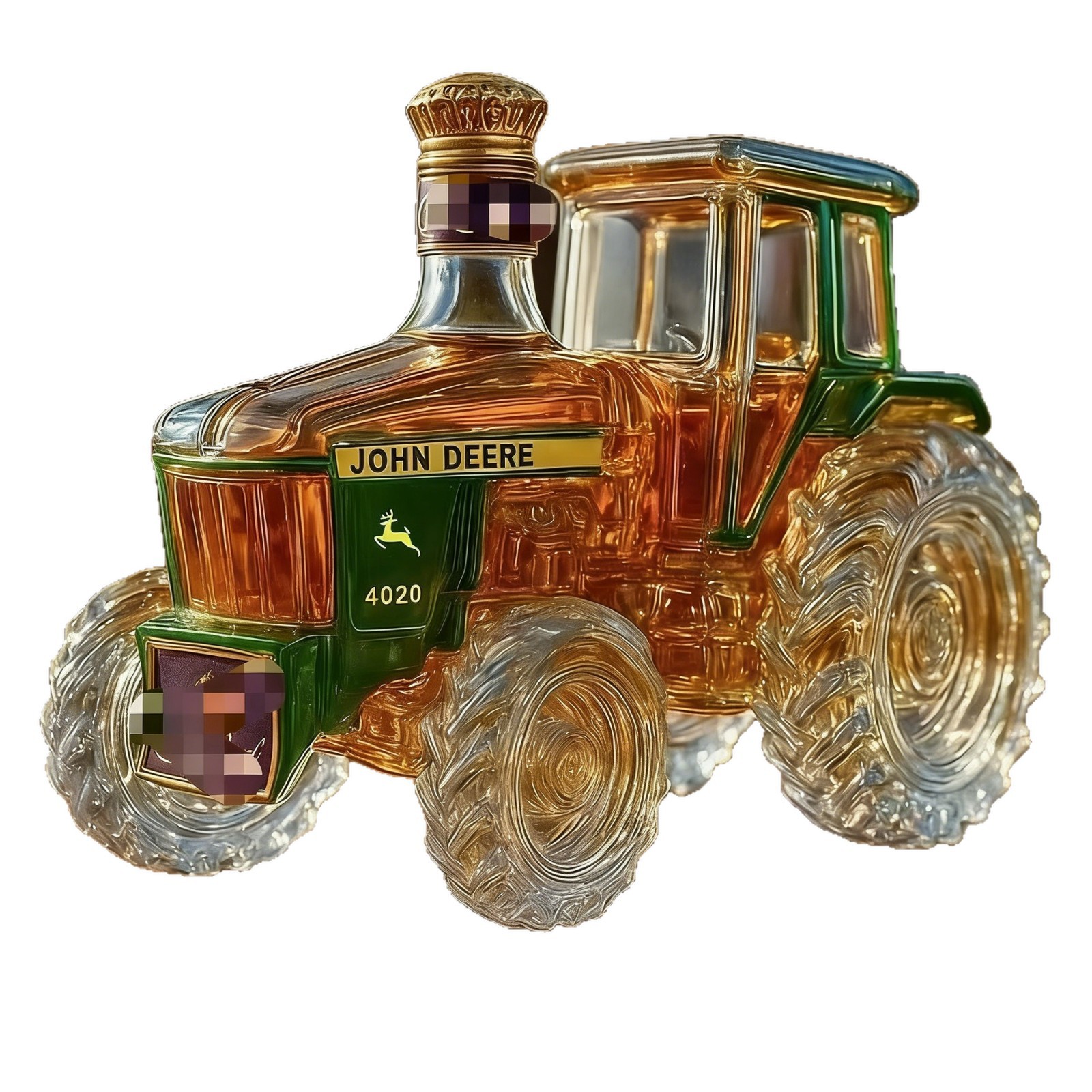 Safe packaging tractor shape high borosilicate glass wine bottle whiskey bottle decanter