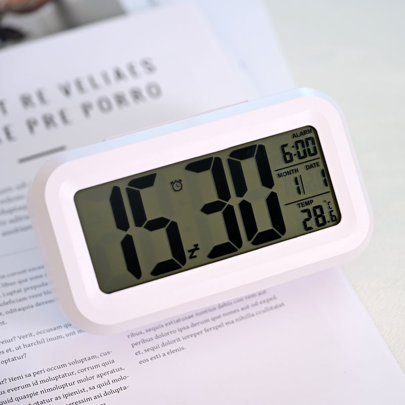 Simple Smart Alarm Clock Student Children Electronic Clock Desktop Large Digital Clock Night Light Large Number Temperature Smart Clock