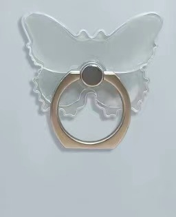 Transparent crystal ring bracket metal ring iRing lazy bracket acrylic PC transparent phone ring buckle