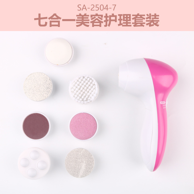Soft Bristle Gentle Clean Non-Rechargeable Electric Facial Brush Set Blackhead Removal Massage Battery Wireless Cleansing Device