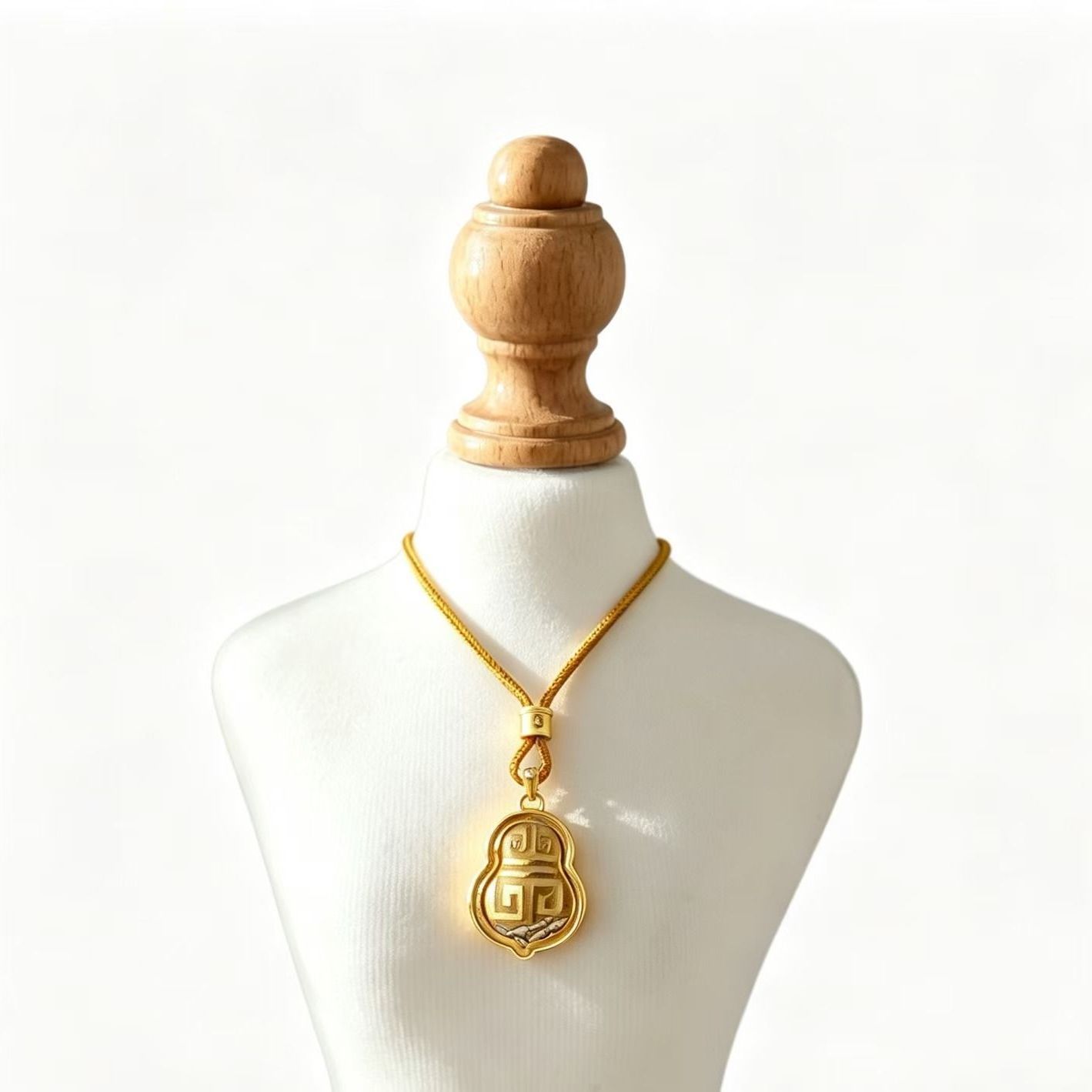New Chinese style 2026 gourd seven-grain rice pendant necklace fortune wealth peace hanging ornament