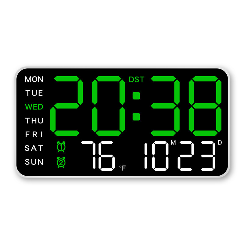 Frameless Electronic Clock Multifunctional Hanging and Standing Two-Use Clock Simple Digital Clock Display Living Room Wall Clock 6659
