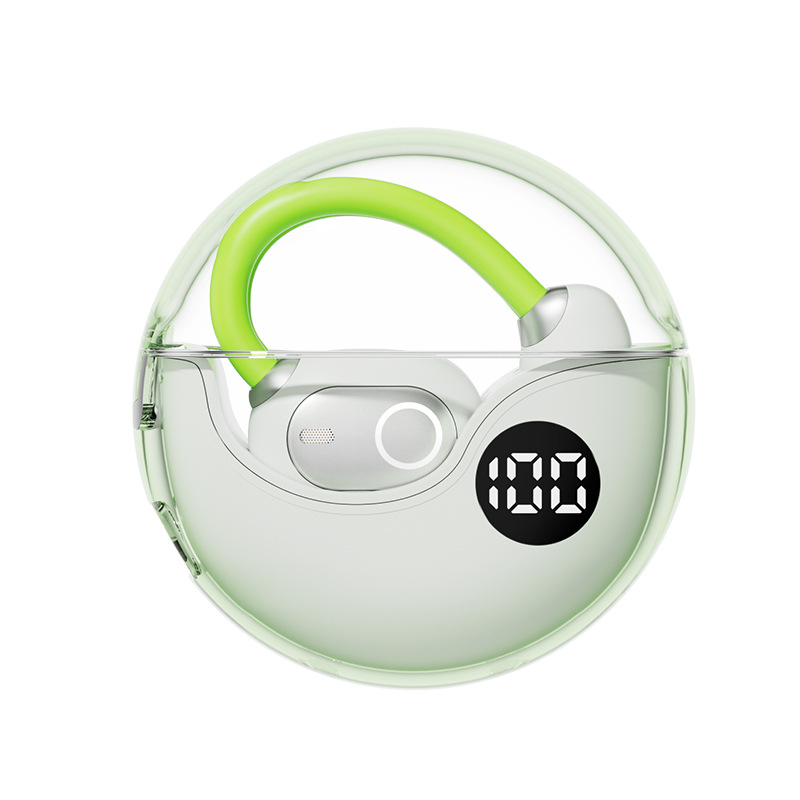 OWSM80 New Transparent Ear Clip Bluetooth Earphone with Bright Display and Long Battery Life Open Ear Headphones