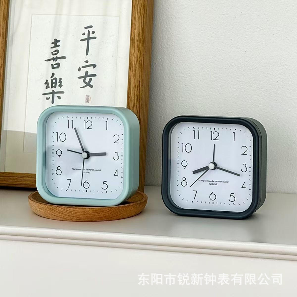 Square simple three-dimensional home decoration alarm clock student digital alarm small alarm clock
