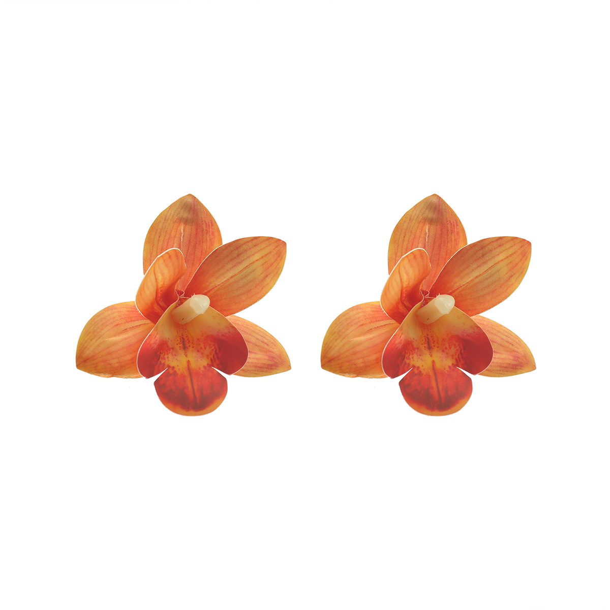 Exaggerated accessories butterfly orchid multi-layer earrings earring large flower summer vacation