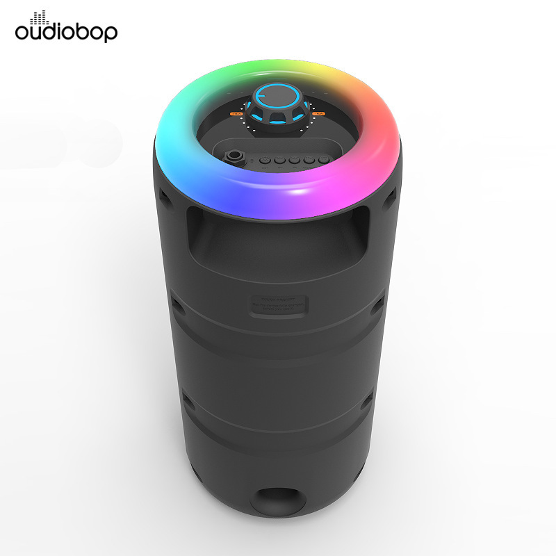 New Dual 4 Inch with Colorful Lights Speaker Home Desktop Outdoor Portable Bluetooth Speaker Export