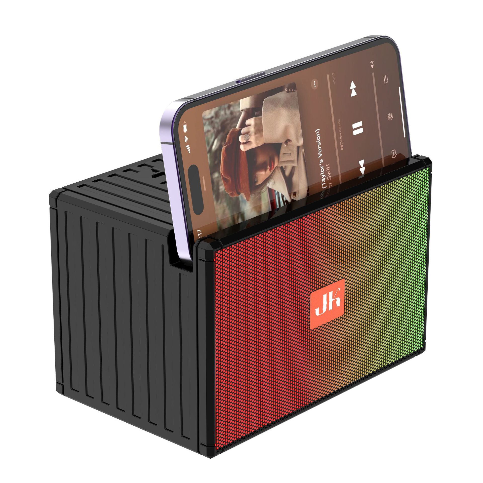 Mobile phone stand Bluetooth speaker large volume atmosphere light subwoofer speaker portable rope outdoor computer plug card speaker