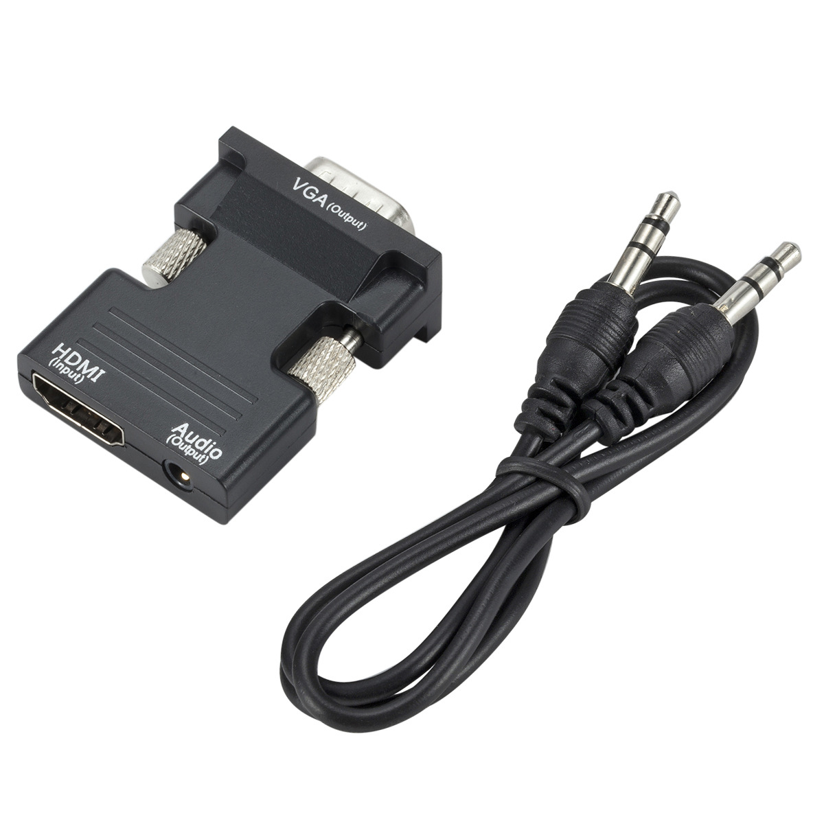 HDMI female to VGA male adapter converter with audio projection HD computer HDMI to VGA