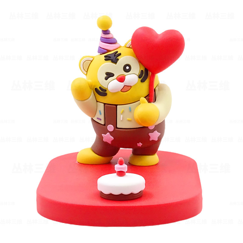 Professional Custom Cartoon Phone Stand 3D PVC Soft Plastic Plush DIY Desktop Stand
