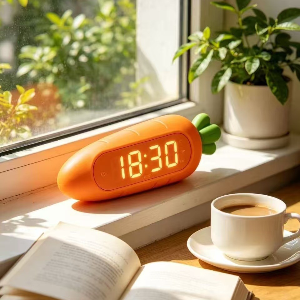 Student Dual-Purpose Time Management Alarm Clock Kitchen Timer Children Self-Discipline Desktop Reminder Big White Timer