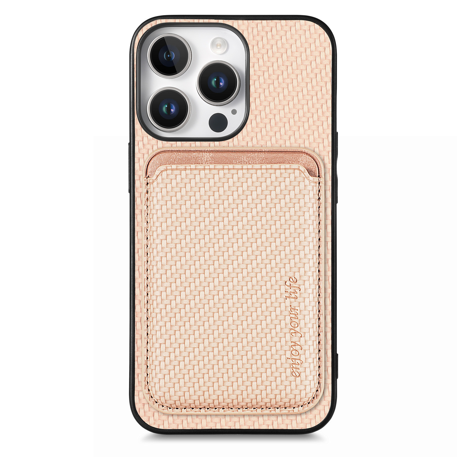 For iPhone 18 protective case back sticker magsafe magnetic case 14 fiber texture Apple 17 phone case