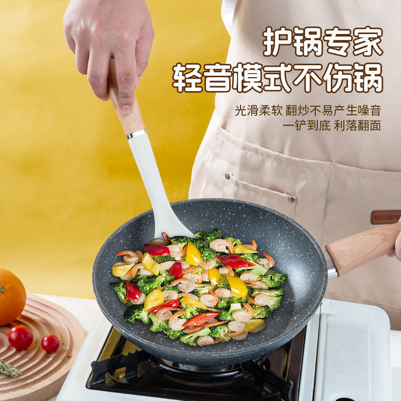 Silicone Kitchen Utensils Food Grade Silicone Spatula Soup Spoon Cooking Spatula Non-Stick Pan Kitchen Home Kitchen Utensils Complete