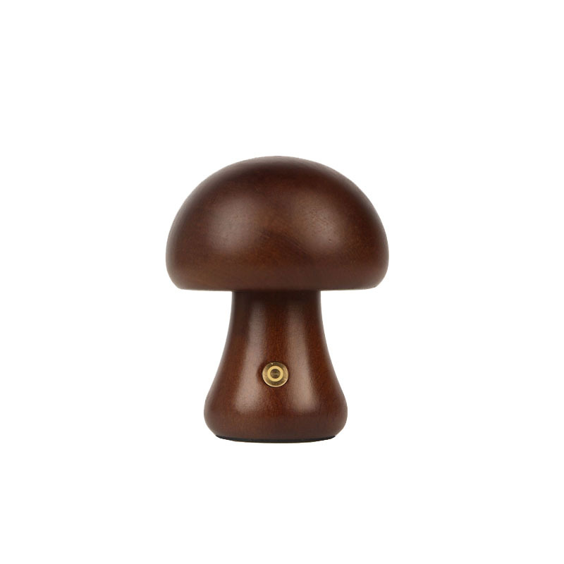 Mushroom night light touch bedside night light LED decorative atmosphere stick desktop home solid wood atmosphere lamp