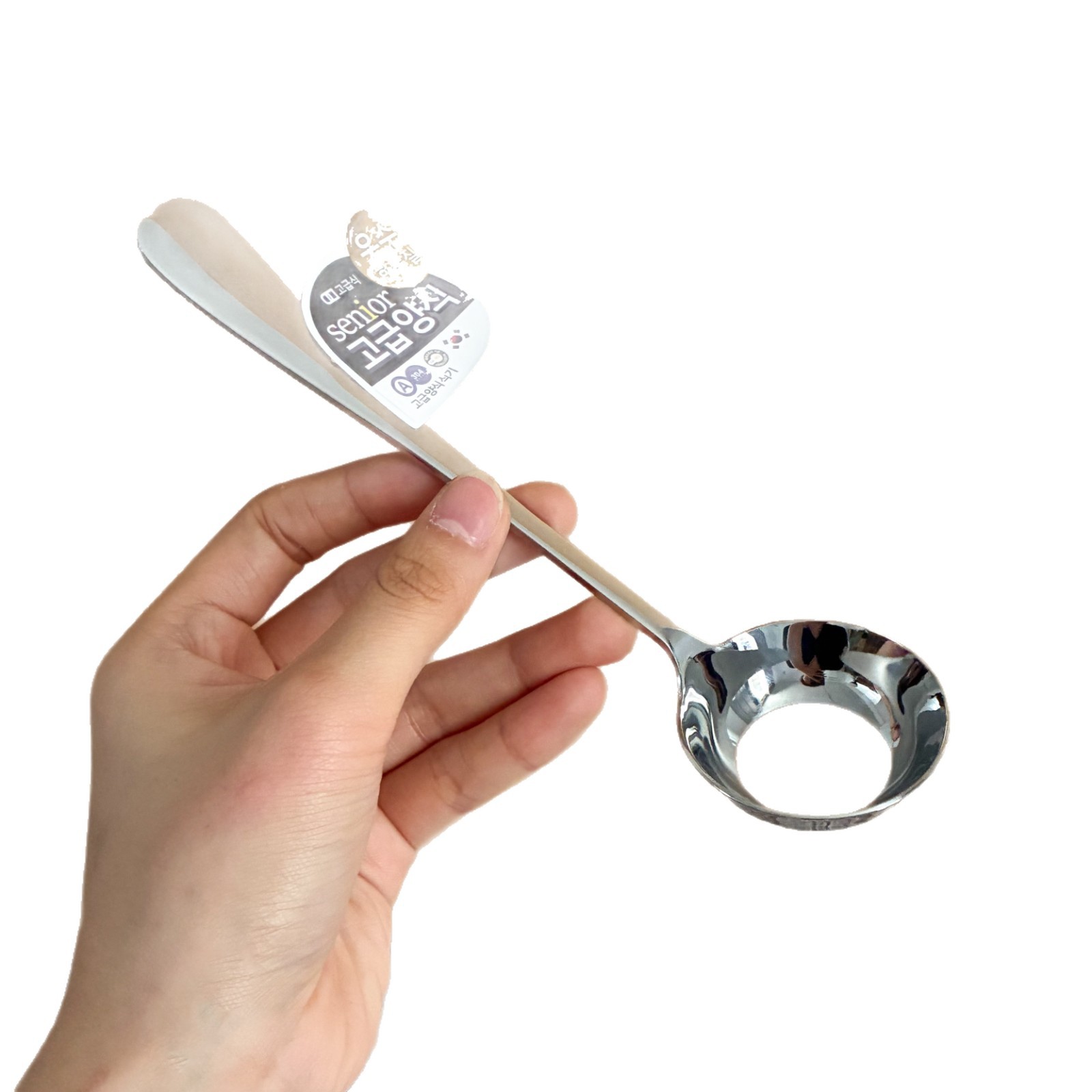 Stainless Steel Spoon Thickened Flat Bottom Spoon Commercial Snail Noodle Spoon Household Eating Spoon Soup Spoon Mixing Rice Spoon