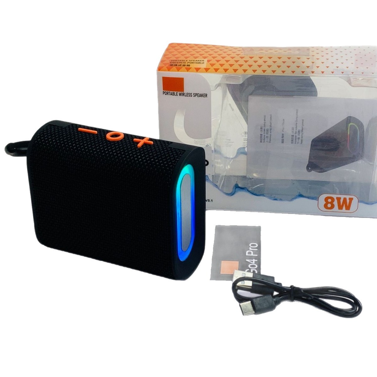 GO4PRO Bluetooth Speaker with Ambient Light Outdoor Loud Volume Home Desktop High Quality Bass Mini Speaker