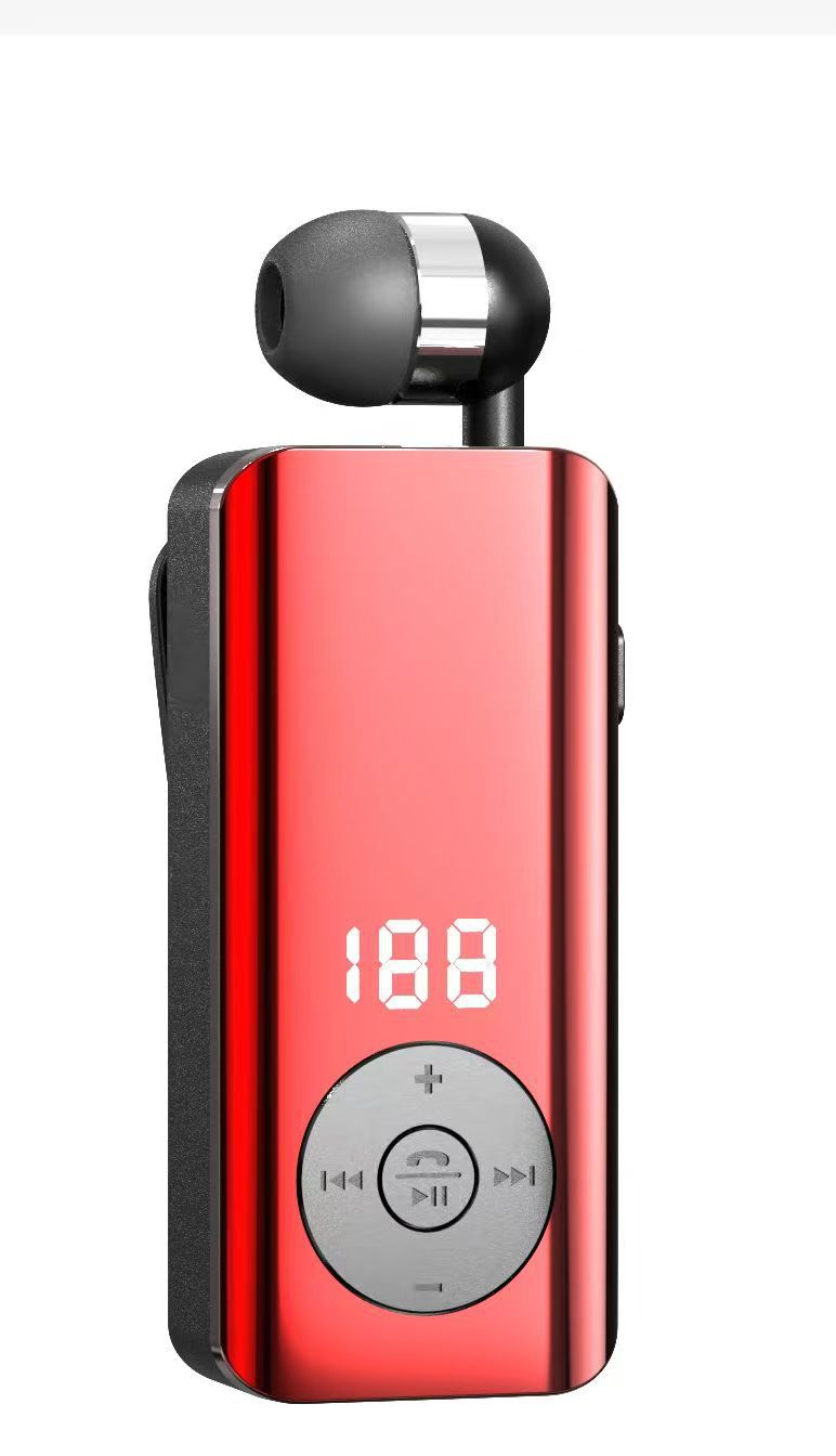 Long battery life retractable cable Bluetooth headset Q6 single ear in-ear call vibration business headset