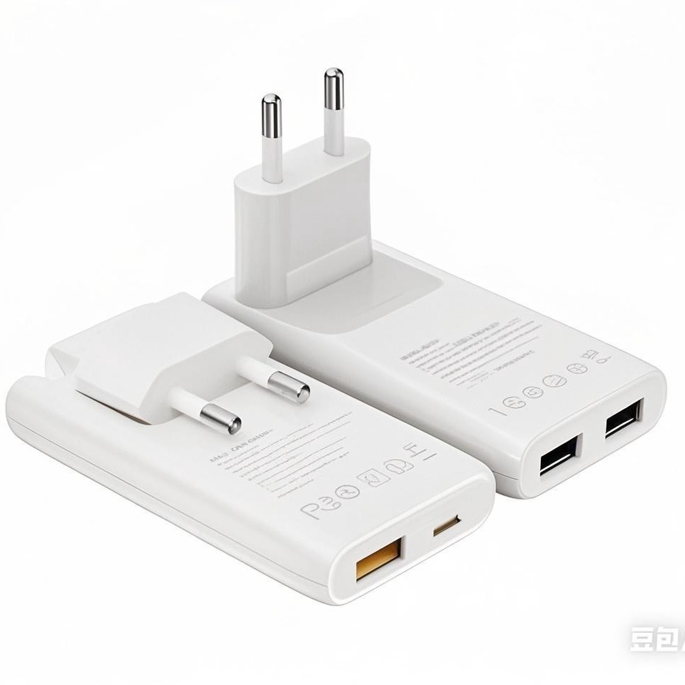 Foldable EU PD65W ultra-thin TYPE-C fast charger GaN multi-country plug