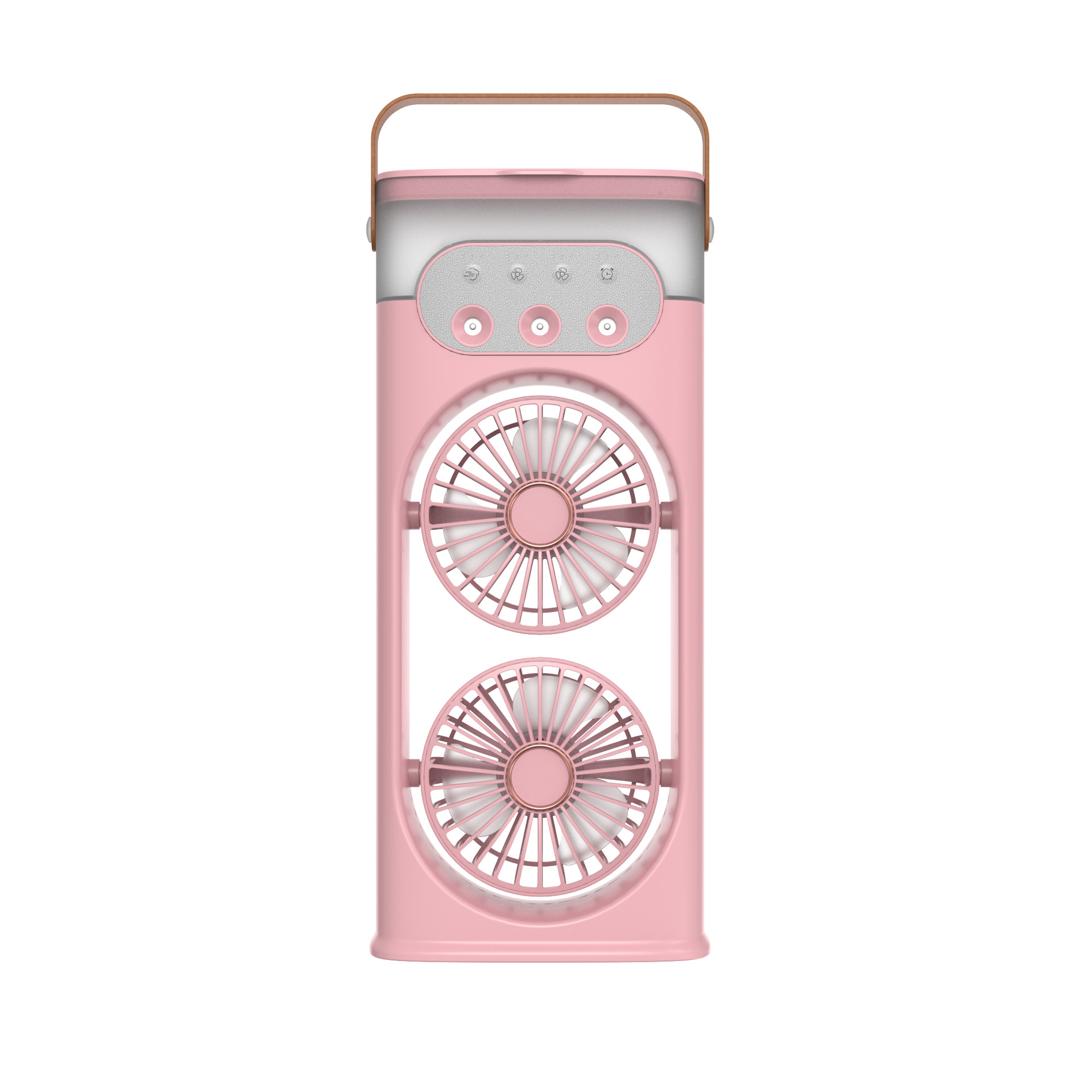 New Dual-Head Spray Fan Home Office Desktop Fan Strong Wind Humidification Cooling Air Circulation Fan