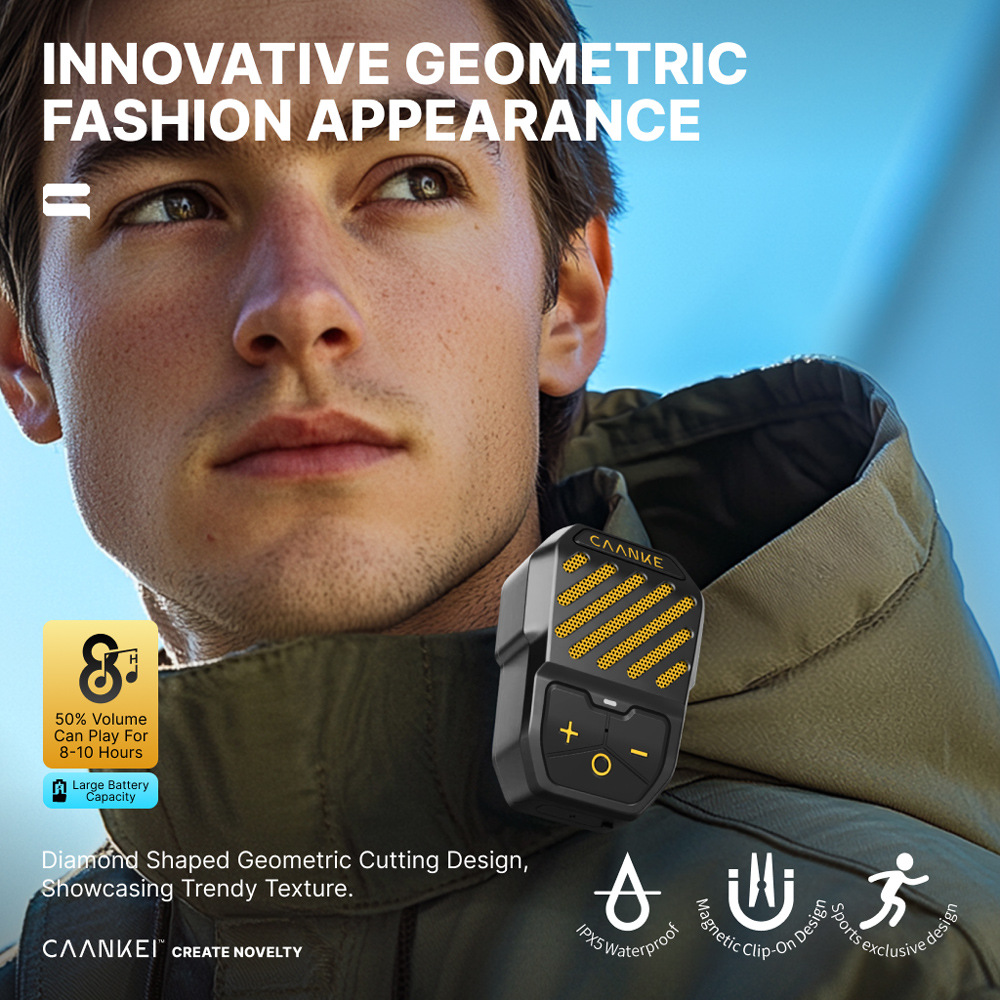 Outdoor sports wireless Bluetooth audio portable wearable clip-on waterproof small mini speaker