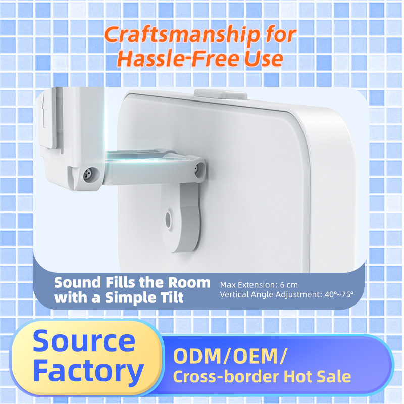 Bathroom wall-mounted Bluetooth speaker phone case shower TV stand phone stand touch screen waterproof reinforced