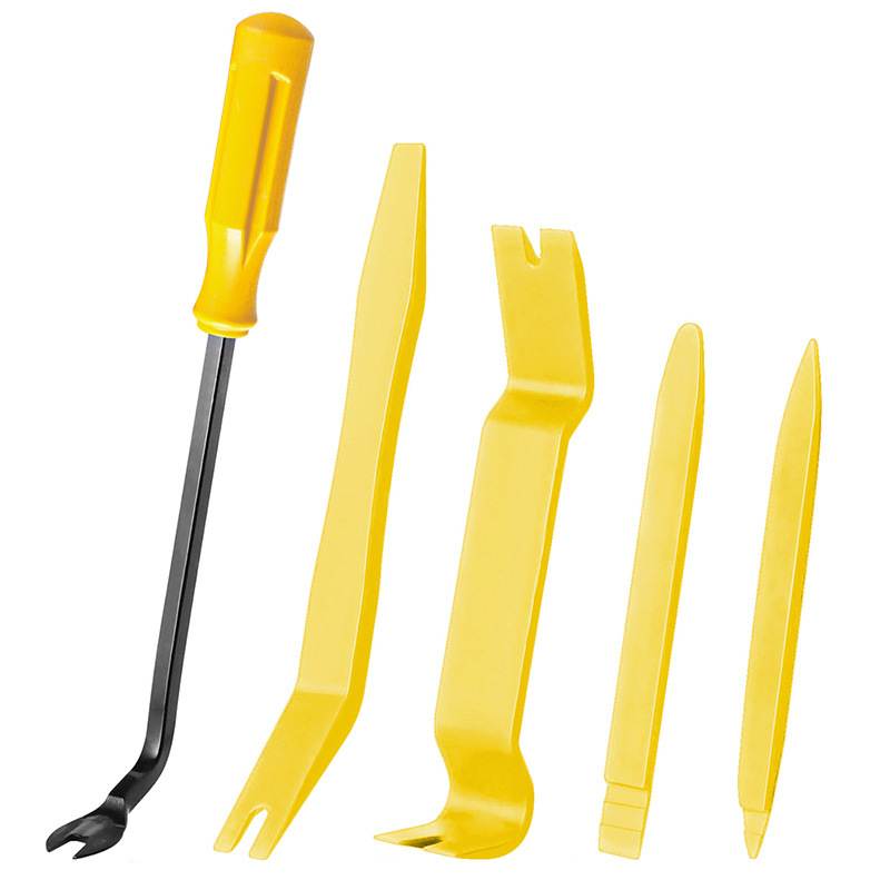 5-Piece Car Audio Trim Removal Tool Kit Car Door Panel Audio Dashboard Anti-Scratch Pry Bar