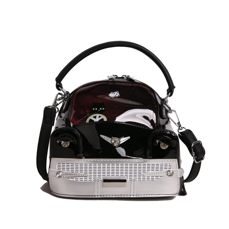 Street Style Cartoon Car Handheld Bag for Women New High Texture Novelty Shoulder Crossbody Bag