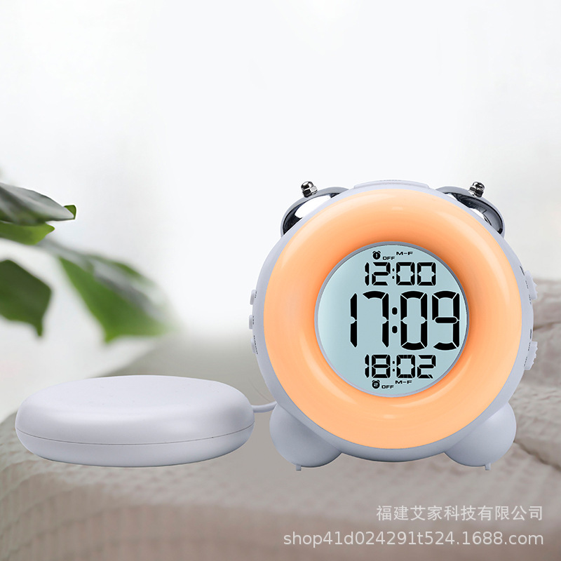 Vibrating Digital Alarm Clock with Night Light LCD New Vibrator Small Fresh Ringing Smart Clock