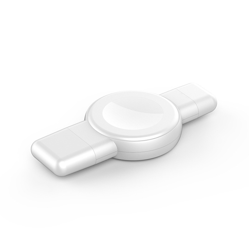 Portable Wireless Watch Charger USB Dual Type-C Port Portable Magnetic 2.5W Emergency Charger Fast Charging Flash Charging