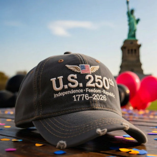 New US 250th Anniversary Cap Embroidered Hat