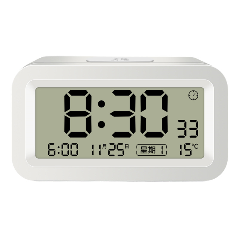 New Private Mold LCD Lazy Snooze Student Alarm Clock Silent Simple Electronic Clock Digital Clock Gift