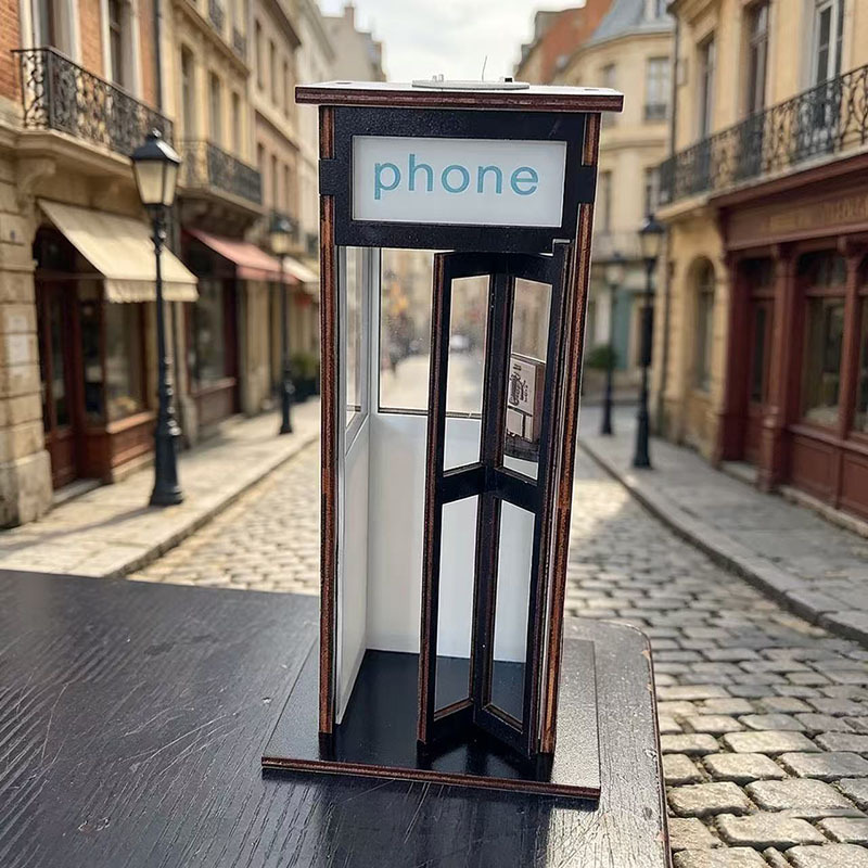 New Retro Vintage Tall Phone Booth Lamp