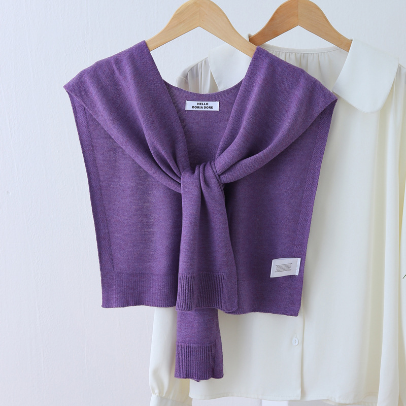 Knitted small shawl for women, spring/autumn/summer air-conditioned room neck protection cape, thin outerwear matching skirt shirt