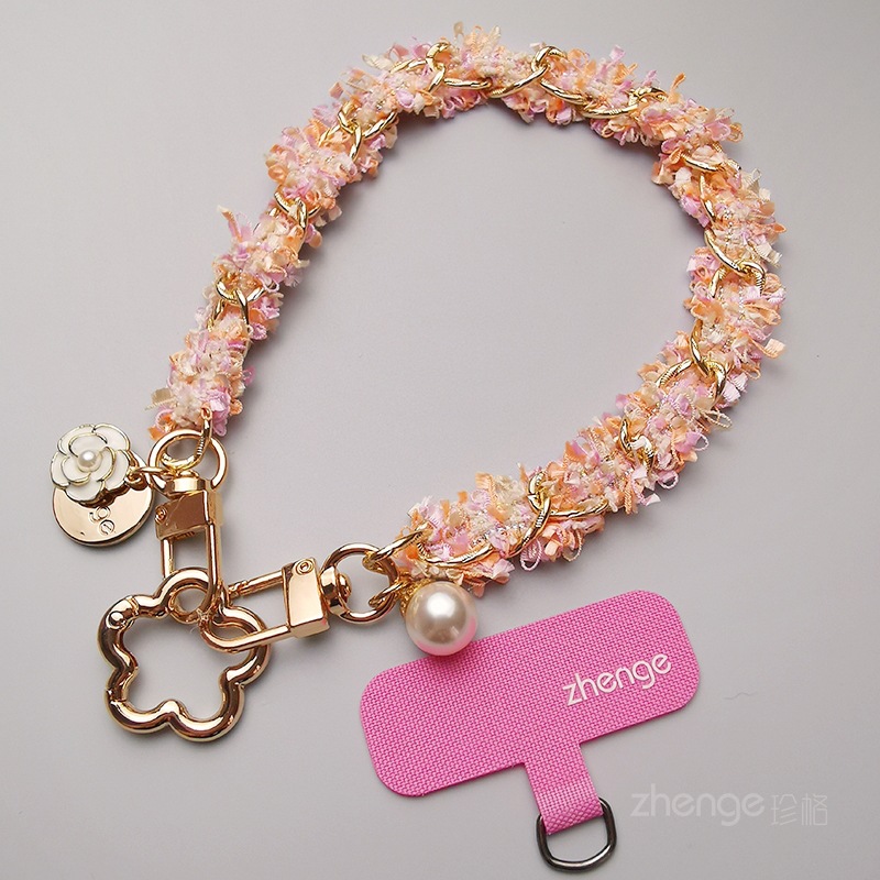 Phone strap women's fairy lace twisted chain wrist rope small fragrance style outdoor travel outing