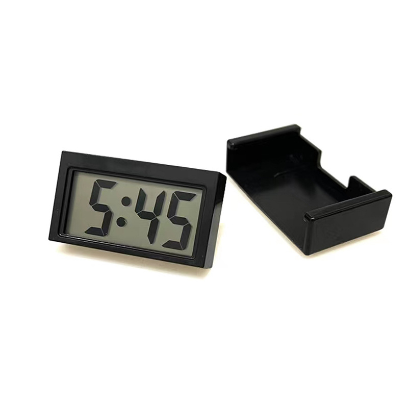 Mini portable car clock simple quadrangular electronic clock student children silent desktop clock can be pasted