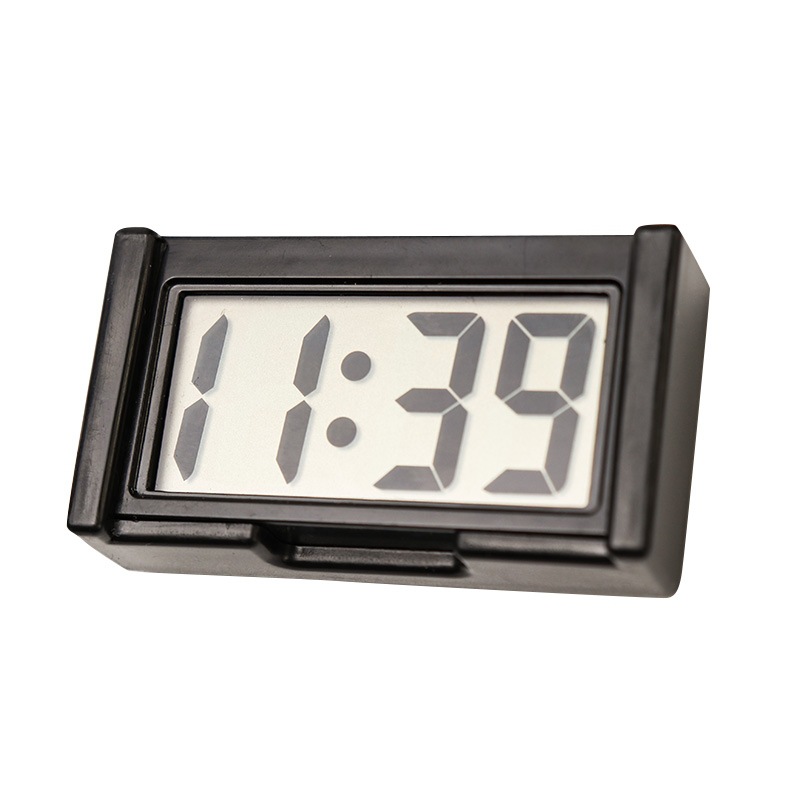 Mini portable car clock simple quadrangular electronic clock student children silent desktop clock can be pasted
