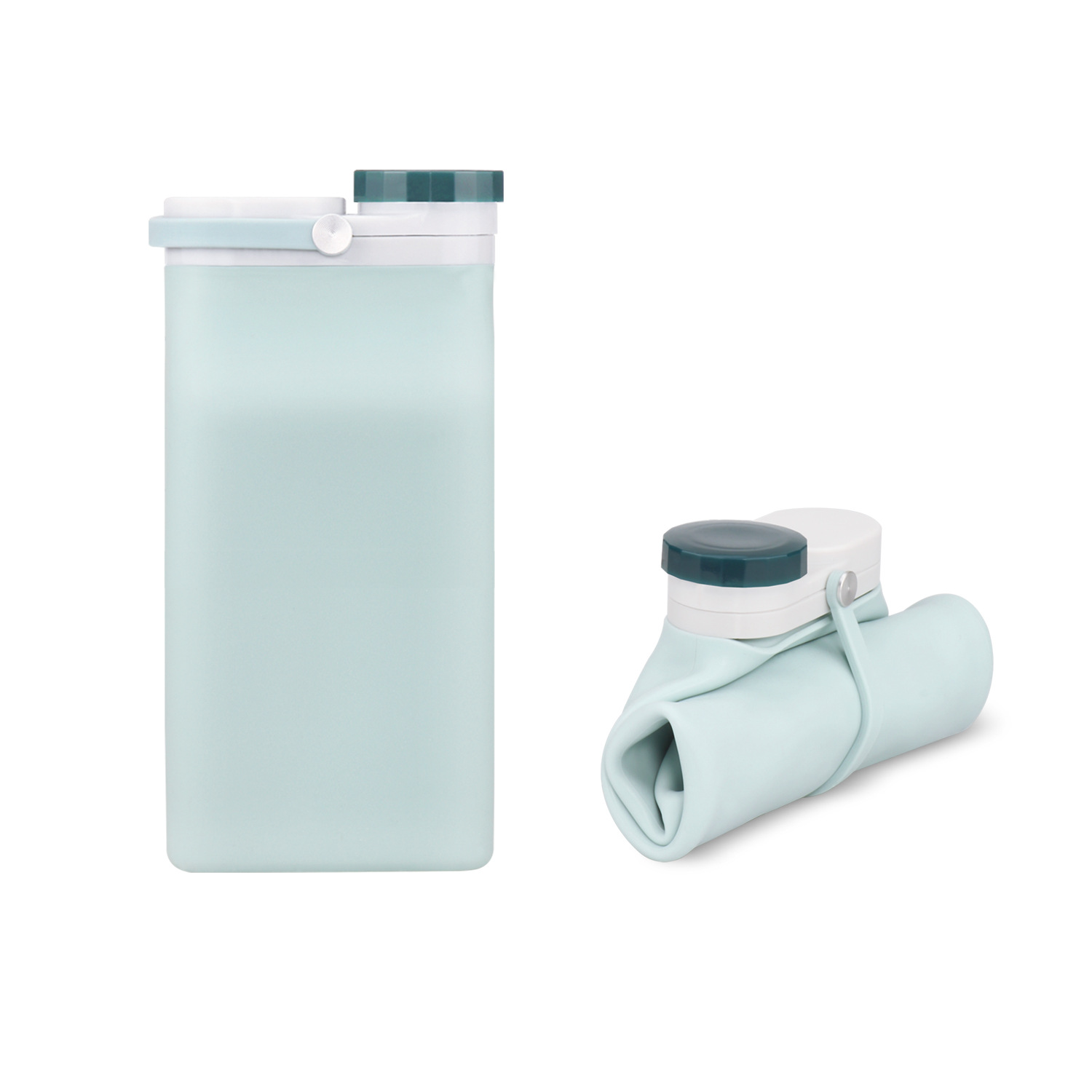 Outdoor sports portable silicone foldable water cup Nordic simple travel large capacity milk bottle gift