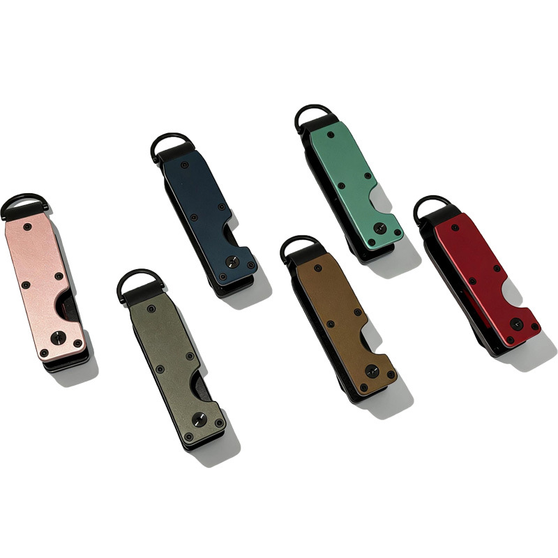 Aluminum Alloy Metal Key Ring Men's Large Capacity Car Key Organizer Multi-functional Key Ring