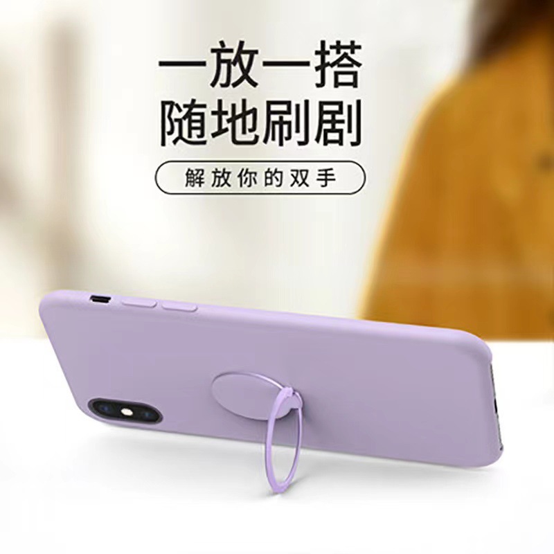 Foldable metal phone stand round solid color ring buckle gift lazy ring foldable