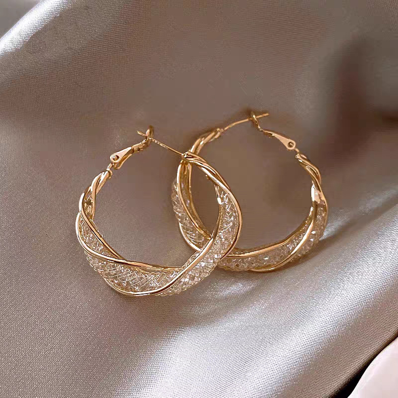Celebrity Dinner~Gold Tassel Stud Earrings for Women Earrings Exaggerated Ear Accessories