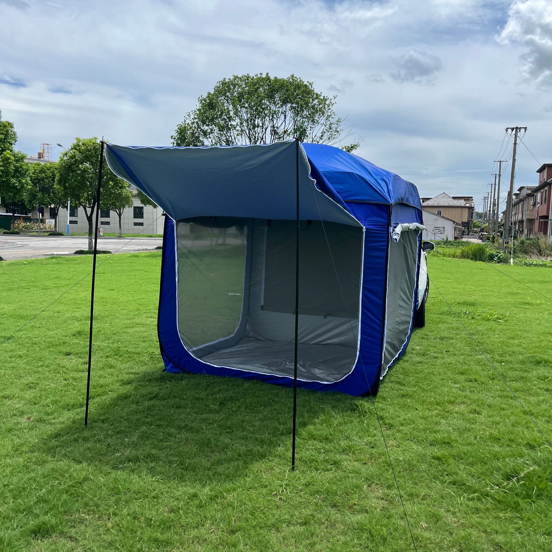 Trunk tent, mosquito-proof and rainproof, SUV off-road vehicle outdoor camping car-side awning, automatic car tail tent
