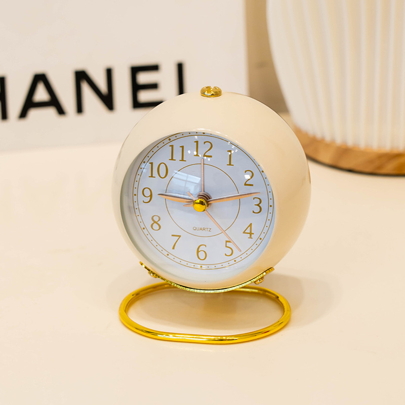 Sales metal simple alarm clock decorative ornament living room bedroom student children alarm clock 023