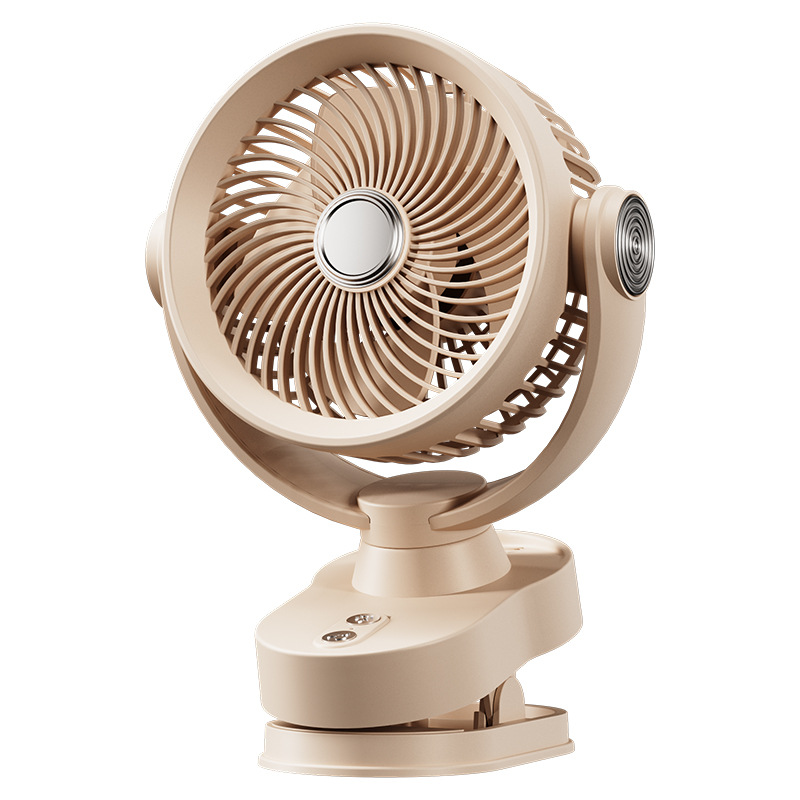 New USB Clip Fan Rechargeable Oscillating Fan Desktop Office Student Dormitory Small Fan Night Light