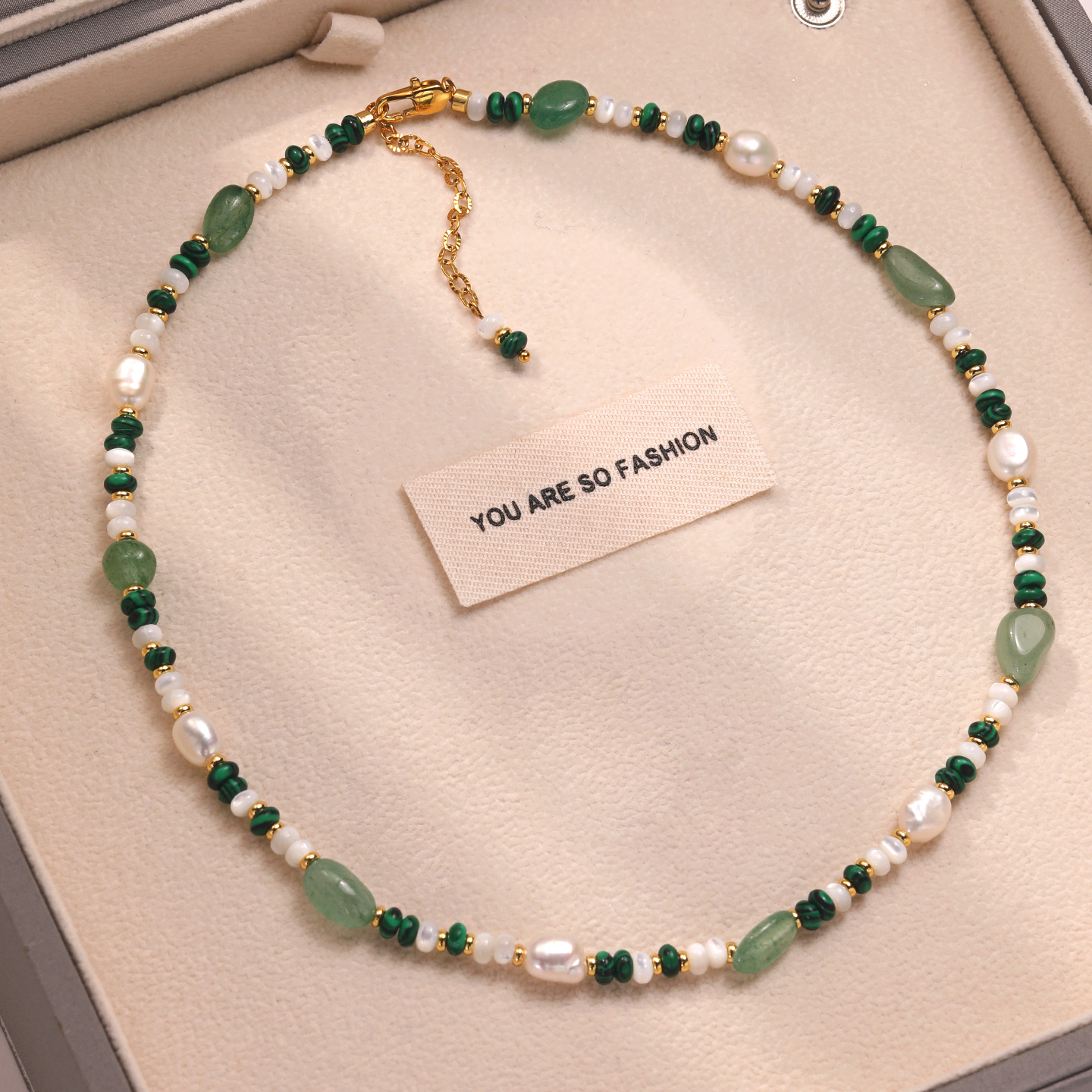 Dopamine natural freshwater pearl necklace, neck chain, colorful bead collarbone chain for women, new neck chain